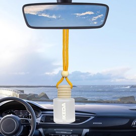 Ikeda Car Fragrance: Hanging Car Air Freshener | 10ml Hanging Car Decoration | 45 Days Long Lasting Fragrance | With Clip | For Car Home | 1 Piece (10ml x 1 Piece, Coconut)