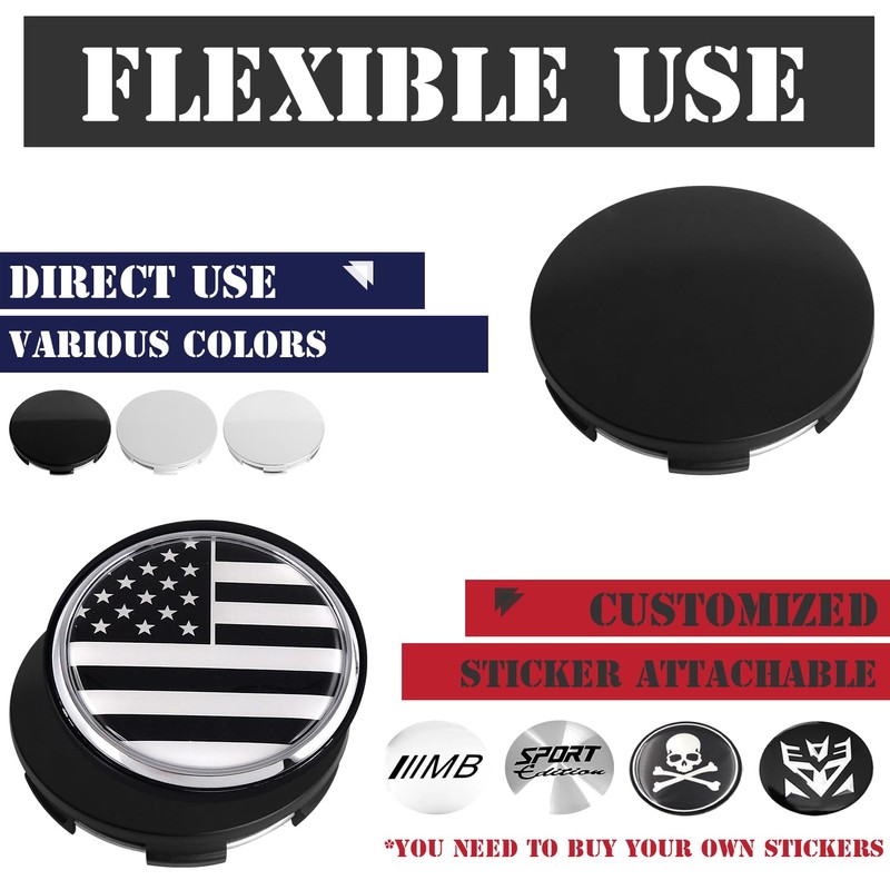 KitsPro 2.7Inch 69MM Wheel Center Caps for Honda Accord Civic