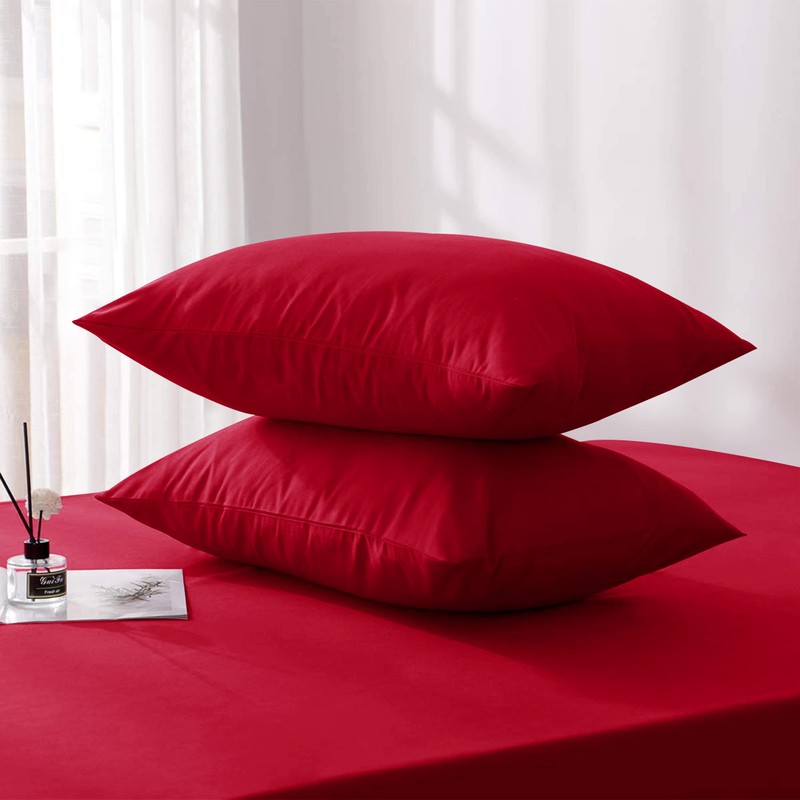 Moonlight Bedding Pillow Cases 2 Pack – Red Pillowcases Envelope