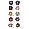 VINGTAINE HS-111-PK Satin Simple Color Scrunchie Ruffle Office Hair Accessory