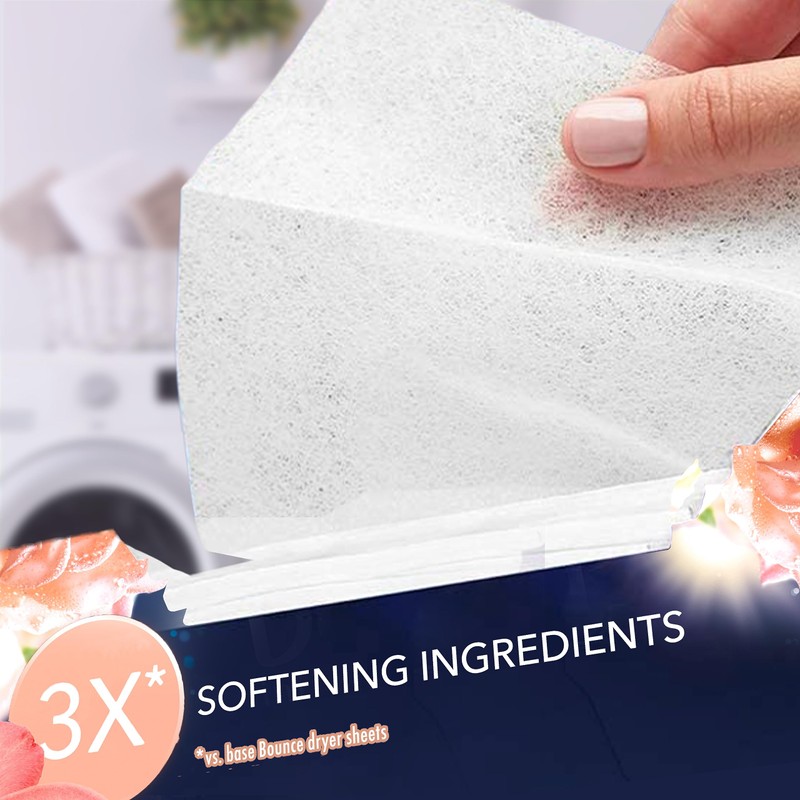 Downy Infusions Mega Dryer Sheets, Laundry Fabric Softener, BLISS, Amber