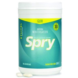 Spry Fresh Natural Xylitol Chewing Gum Dental Defense System - Aspartame-Free, Sugar-Free, Non-GMO, Gluten-Free (Wintergreen, 550 Count - Pack of 1)