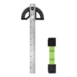 1 Piece Goniometer and 1 Piece Level, Digital Goniometer, Angle Measurement Tool, Metal Ruler, Protractor for DIY, Measurement and Layout Tools