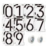 Number Stencils 4 inch Curb, 20PCS 0-9 Address Curb Stencil