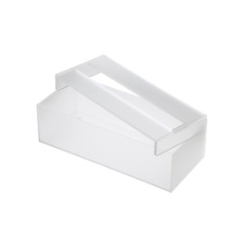 Strix Design HS-927 Paper Towel Holder, Approx. 9.8 x 4.3 x 2.9 inches (24.8 x 10.8 x 7.3 cm), Clear, Anti-Slip, Tabletop, Kitchen Paper, Tissue Case, Stylish