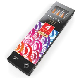 ARTEZA Brush Pens | A121 Honey Colour Brush Pens | Genuine Flexible Nylon Brush Tips | Coloring, Painting, Watercolor | Calligraphy Watercolour Pencils | Watercolour Pencils