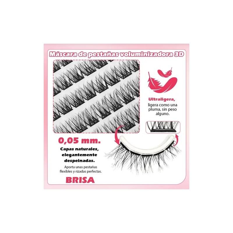Itntfn Kit Pestañas Postizas 3d Efecto Desordenado Natural Autoadhesivas Sin