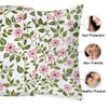 Satin Pillowcase Pink Flowers Satin Pillow case for Hair and