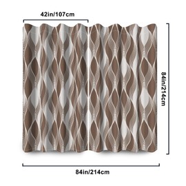 Yanutan Brown Stripe Blackout Curtains for Bedroom/Living Room,Brown Modern 2 Panels Sets Blackout Window Curtain,Minimalist Modern Ombre Thermal Insulated Printed Curtains with Grommet,42" Wx84 L