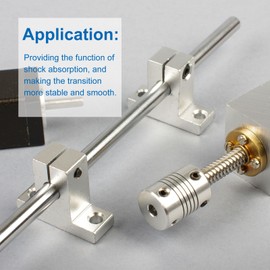 DMiotech 2 Pack 4mm Flange Coupling Connector Rigid Guide Shaft Support Coupler Shaft Coupling with M1.5 Hex Wrench and Screws for DIY RC Model Motors