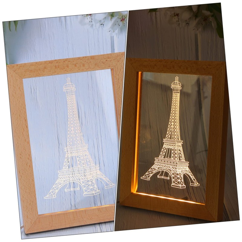 BIUDECO 1pc Creative LED Photo Frame Light Luminous Night Light