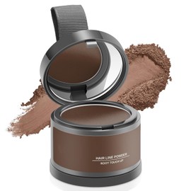 Hairline Shadow Polvo Para Rayitas, Polvo para Retocar Raíces, Corrector Para Las Raíces Del Cabello, Para Cubrir Las Sombras Para El Cabello, Uso Para Rellenar El Debilitado (Café claro)