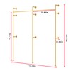 ORSENIGO Industrial Pipe Clothing Rack, Heavy Duty Clothes Rack for