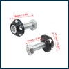 TUCKBOLD 4Pcs Black Aluminum Alloy Decorative License Plate Bolt Screw