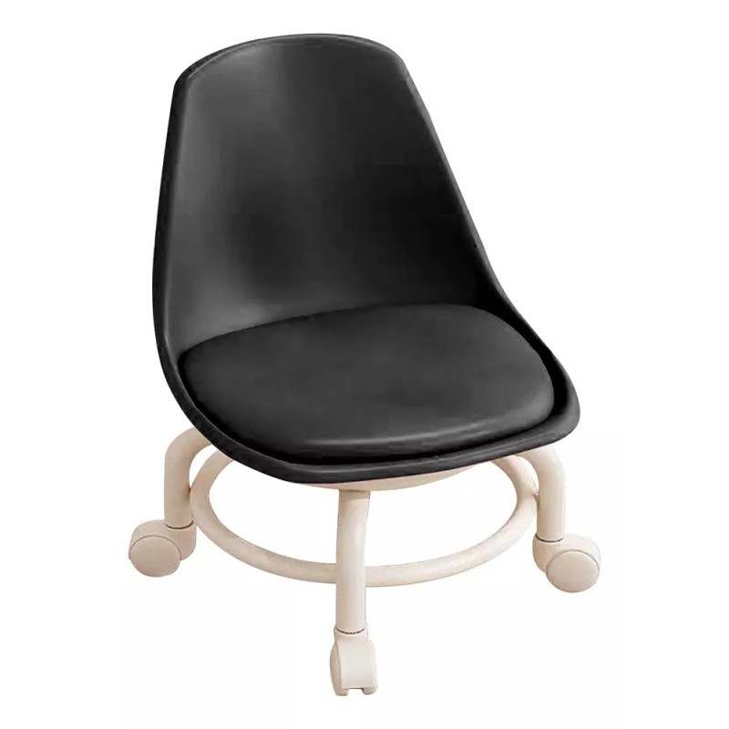 generic Silla Con Asiento De Ruedas Taburete De Pedicura Negro