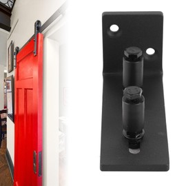 Yosoo Guía de Piso Deslizante Ajustable de Acero al Carbono Kit de Hardware para Puerta de Granero Deslizante de Puerta Doble para Accesorio de Hardware de Puerta de Granero Negro(Guia de Piso 02)