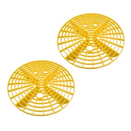SHMZK 2 PCS Car Wash Bucket Inserts, Auto Detail Grit Gaurd Bucket Filter Helps Remove Dirt Debris, Dirt Guard Insert Wash Filter Fits 12 Inch Diameter Bucket or 3-5 Gallon Bucket (Yellow)