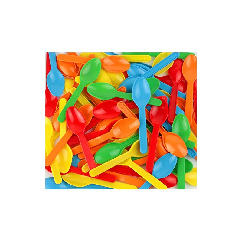 3" Mini Taster Spoons (Mixed Colors, 500)