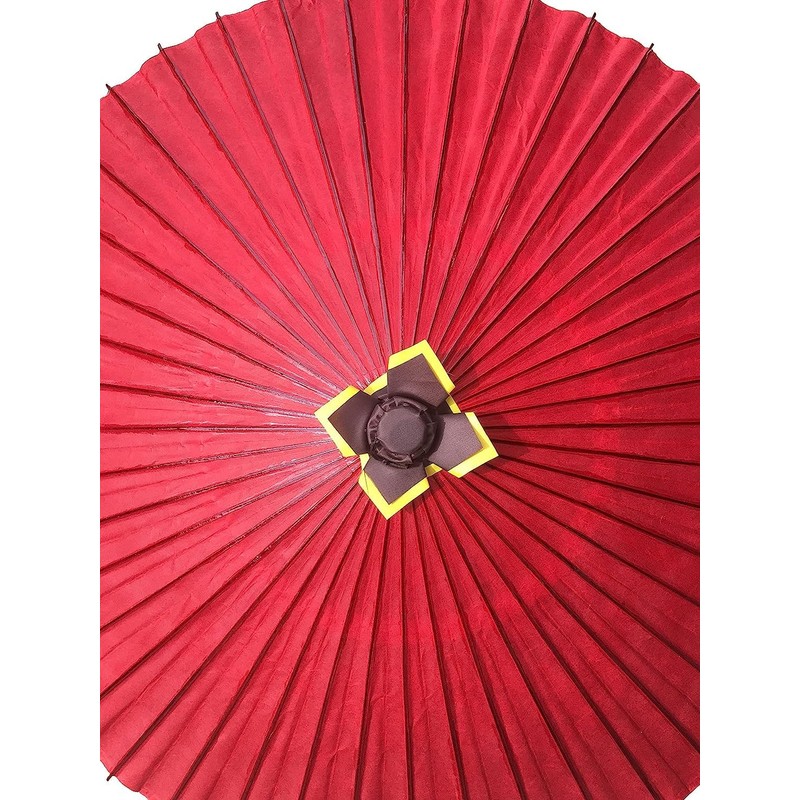 Asian Home Rainproof Handmade Japanese Oiled Paper Umbrella Parasol 41.7inch