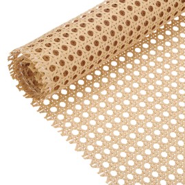 MECCANIXITY Plastic Rattan Cane Webbing Roll,24 Inch x 3.3 FT Hand Woven Faux Woven Open Mesh Wicker Cane Webbing Rattan Sheets for Chair Caning Repair Supplies,Basket Weaving