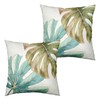 Kwlegh Summer Tropical Pillow Covers 18x18 Set of 2 Brown