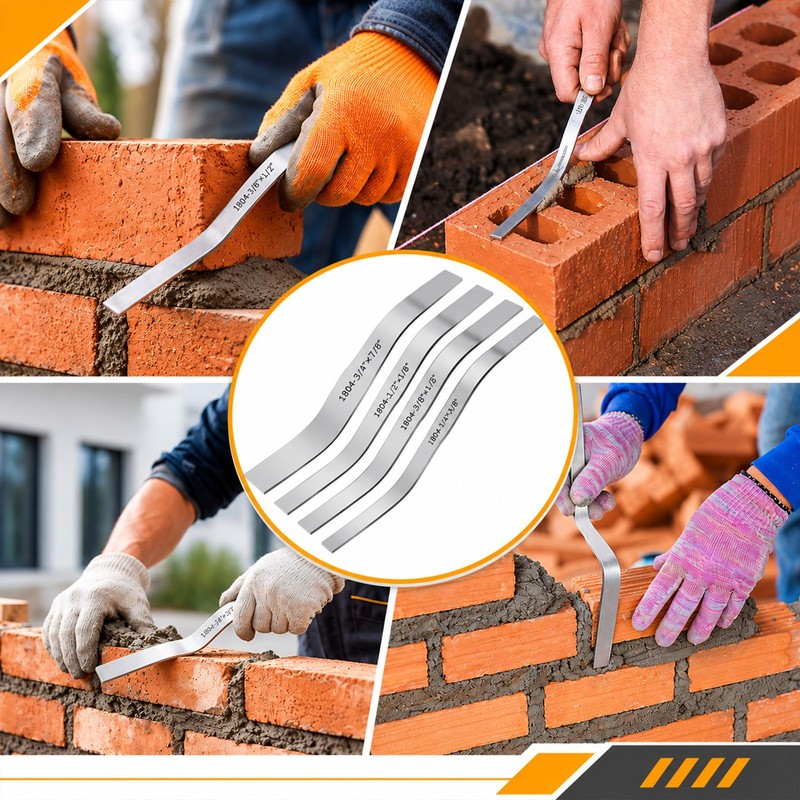 Lothee 4 Pcs Double Ended Brick Jointer Concrete Jointer Tuck