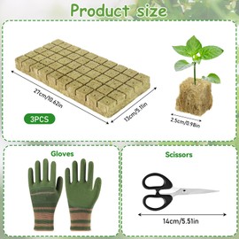 LCUHAVA Rock Wool Cultivation, Rock Wool Cubes, Pack of 150 Rockwool Cube 2.5 x 2.5 x 2.5 cm, Cultivation Mat, Good Air Permeability for Bottomless Propagation Seedlings, Cloning, Cultivation