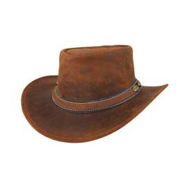 Black Jungle Dayton Leather Western Hat Australia Cowboy Hat, ochre