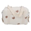 Multifunctional Baby Stroller Storage Bag Zipper Embroidery Reusable Handbag Nappy