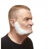 Mustaches Realistic, L Shaped Fake Mutton Chops Sideburns, White