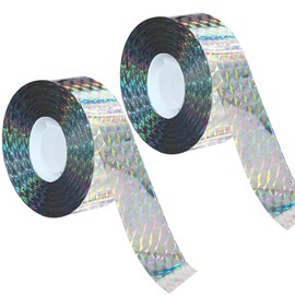 KOKMEYA Bird Scare Tapes 500FT*2 Reflective Flash Tape for Birds, Bird Scare Device Double Side Ribbon Scare Birds Away for House, Garden, Yard, Orchard, Patio