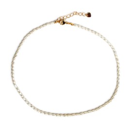 Tiny Freshwater Pearl Choker Necklace Dainty