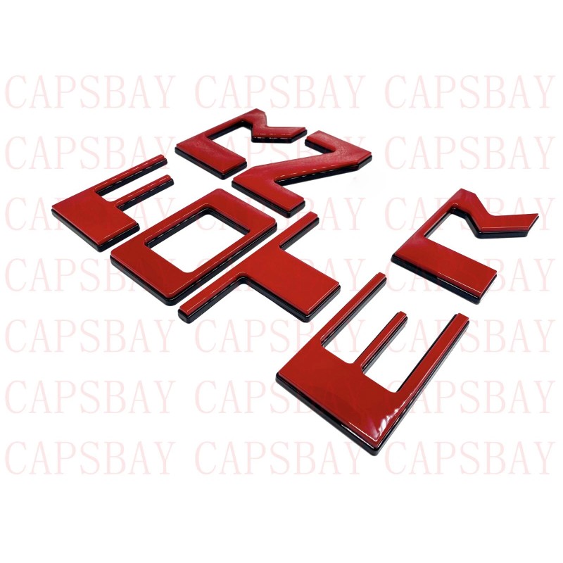 BEST HOT TX Red Black Raised Tailgate Letters for 2022
