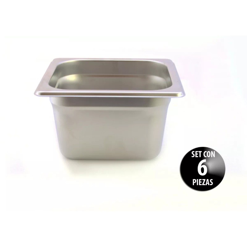 Dilitools Inserto Contenedor Acero Inox Sexto 4 Pulgadas Kit Con