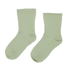 No Shinching Easy Socks, 2 Pairs Set, Made in Japan - No Elastic Waist, Loose, Loose Opening, Short Length, Women's, Non-slip, Nursing Worker Idea, green (light green)