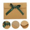 STOBOK Envelope with Ribbon 50pcs European Envelope Green Ribbon Kraft