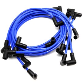 UOIENRT Ignition Tune Up Kit Blue Spark Plug Wires Set Replacement for Mercruiser V8 5.0 5.7 Thunderbolt, 84-816608Q61 805759Q3