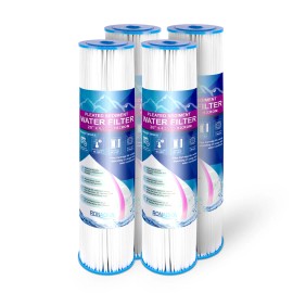 Ronaqua 4 Big Blue Pleated Washable (5 Micron) Sediment Filters 20" Big Blue Housing