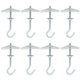 Hordion 8 Packs Plasterboard Ceiling Hooks Heavy Duty, Spring Toggle Wing Bolts Hanger Ceiling Anchor Swag Hook for Hanging Plants