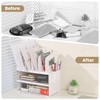 LALOBLUE Acrylic Desk Organizer with Drawer and Vertical File Holder,