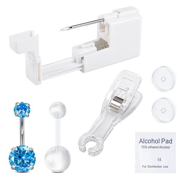 QWALIT Belly Button Piercing Kit Gun Belly Piercing Kit Belly