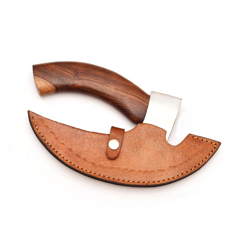 LIFAFA Handmade Viking Pizza Cutter Beautiful Axe with Unique Leather