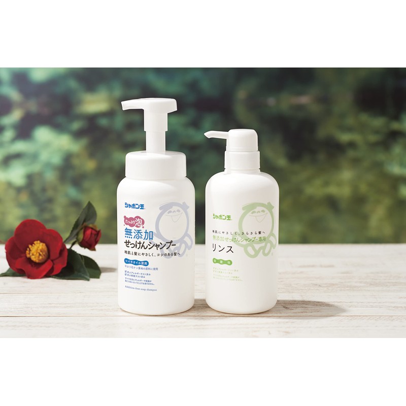 Shabondama Additive-Free Soap Shampoo Rinse 18.1 fl oz (520 ml)