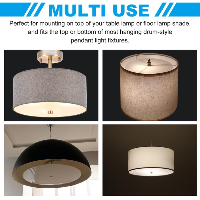 PATIKIL Lampshade Diffuser, 12.5" Diameter with 3/8" Center Hole Round