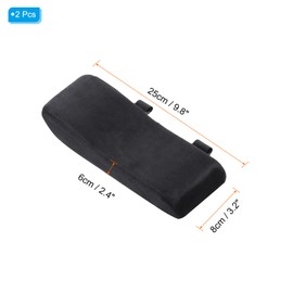 PATIKIL Office Chair Arm Pads, 2pcs Office Chair Arm Cover Office Chair Covers Pads Armrest Cushion Chair Armrest Rest Covers Protectors for Computer Desk Chairs, Black
