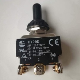 HY29D 6Pins Toggle Switch KEDU ON-Off-ON Toggle Switches with Silicone Rubber Protective Cover AC 125/277V 20/15A
