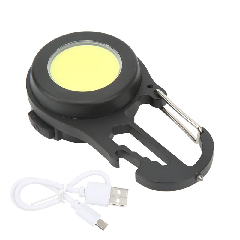 Mini Keychain Light USB Dual Light Source Keychain Flashlight Magnetic
