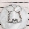 JOAWSOME Heart Keychain Set for Couples With Mini Sign Valentine's
