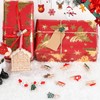 CCINEE 60pcs Christmas Wooden Clip,Snowfalke Reindeer Clothespins Craft Photo Hanging