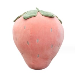 Rikyo Cute Stuffed Strawberry Fruit Soft Plush Toy Hugging Pillow Gifts for Kids Toys,Girl Boy Pet Food Shaped Stuff Cuddle Toy for Christmas,Baby Shower,Birthday,Bridal Shower (Pink-20cm)